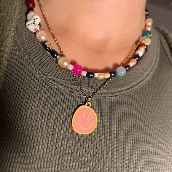 Mixed beads pearl necklace - Picture 8 of 9